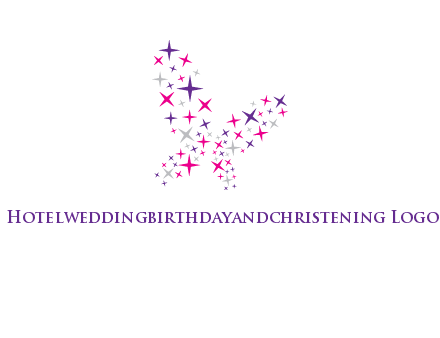 butterfly in star shape logo