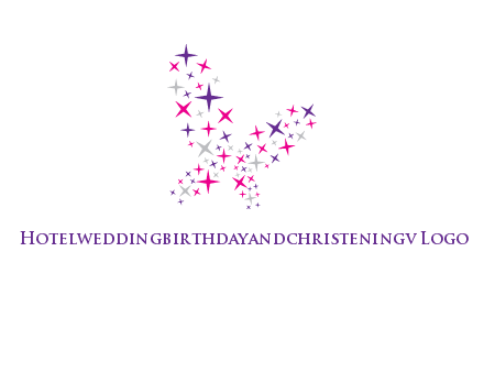 butterfly in star shape logo