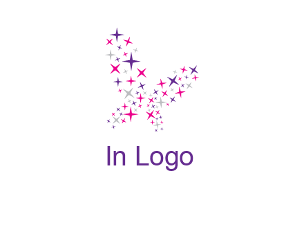 butterfly in star shape logo