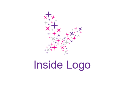 butterfly in star shape logo