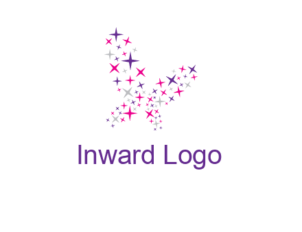 butterfly in star shape logo