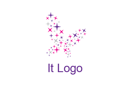 butterfly in star shape logo