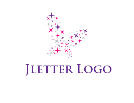 butterfly in star shape logo