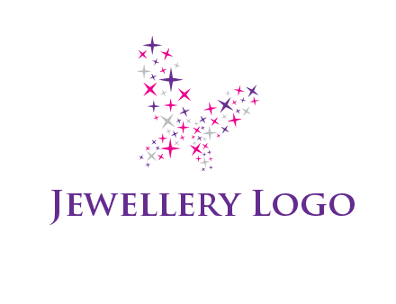 butterfly in star shape logo