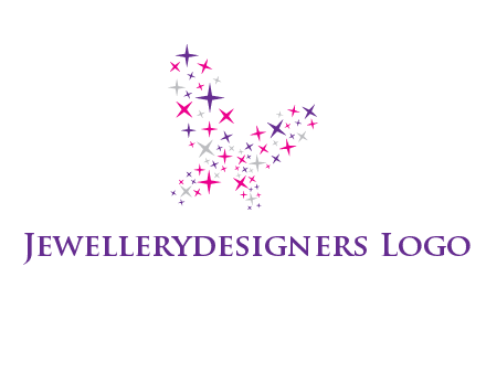 butterfly in star shape logo