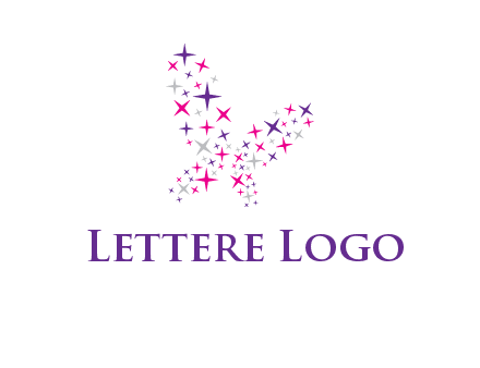 butterfly in star shape logo