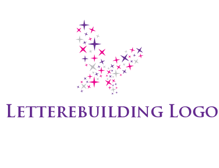 butterfly in star shape logo