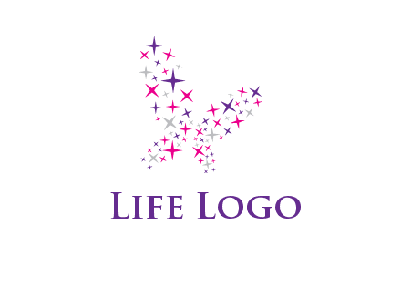 butterfly in star shape logo