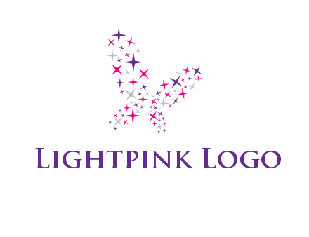 butterfly in star shape logo