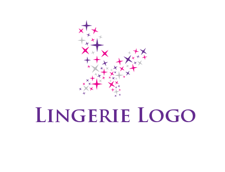 butterfly in star shape logo