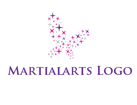butterfly in star shape logo