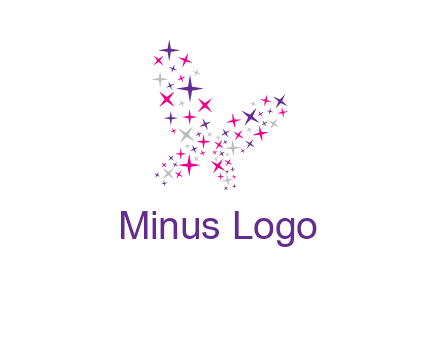 butterfly in star shape logo