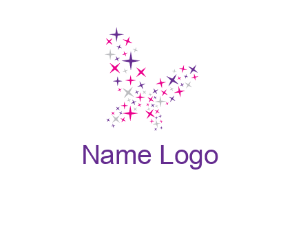 butterfly in star shape logo