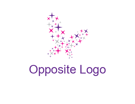 butterfly in star shape logo