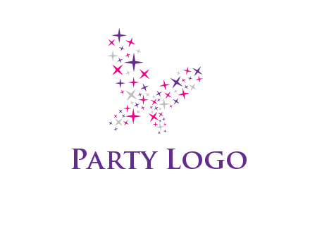 butterfly in star shape logo