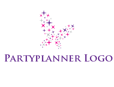 butterfly in star shape logo