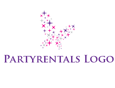 butterfly in star shape logo