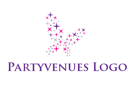 butterfly in star shape logo