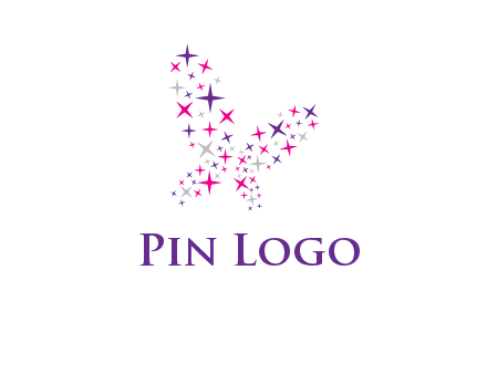 butterfly in star shape logo