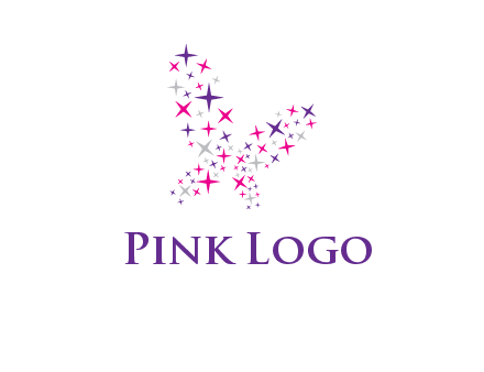 butterfly in star shape logo