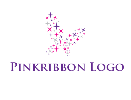butterfly in star shape logo