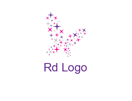 butterfly in star shape logo