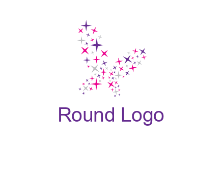 butterfly in star shape logo