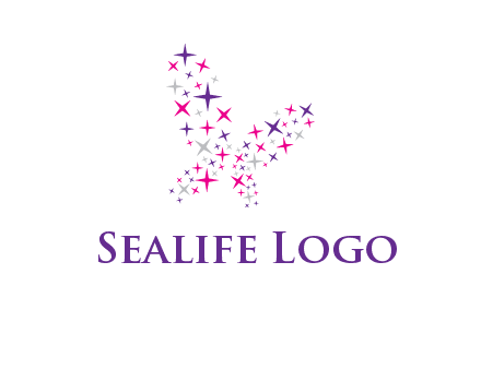 butterfly in star shape logo