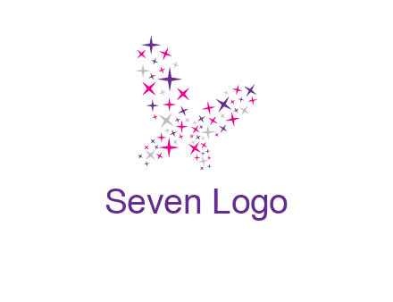 butterfly in star shape logo