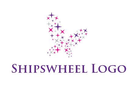 butterfly in star shape logo