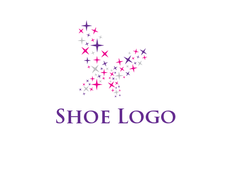 butterfly in star shape logo