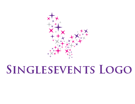 butterfly in star shape logo