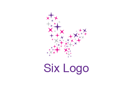 butterfly in star shape logo