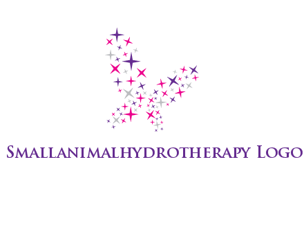 butterfly in star shape logo