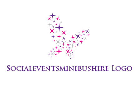 butterfly in star shape logo