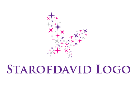 butterfly in star shape logo