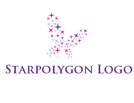 butterfly in star shape logo