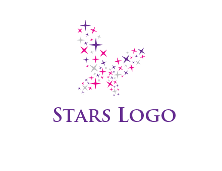 butterfly in star shape logo