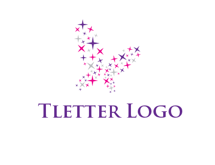 butterfly in star shape logo