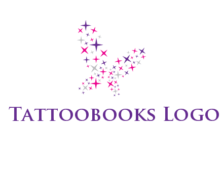 butterfly in star shape logo