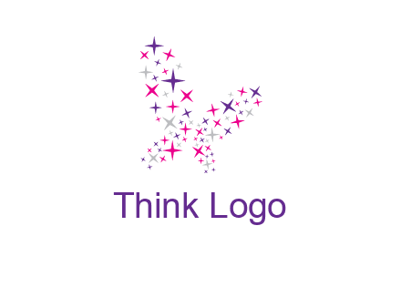 butterfly in star shape logo