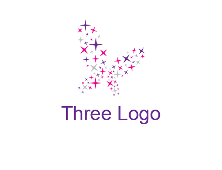 butterfly in star shape logo