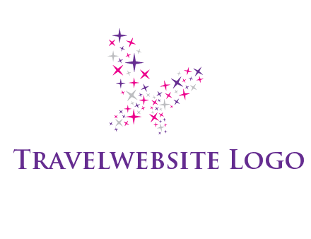 butterfly in star shape logo