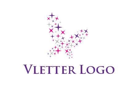 butterfly in star shape logo