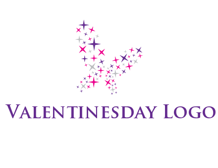 butterfly in star shape logo