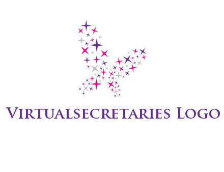 butterfly in star shape logo