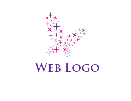 butterfly in star shape logo