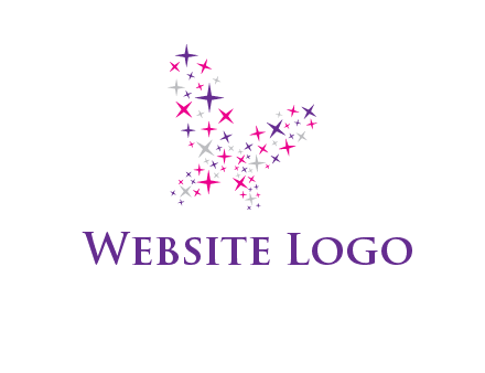 butterfly in star shape logo