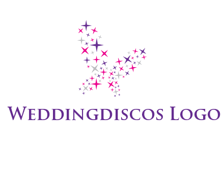 butterfly in star shape logo