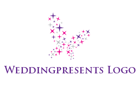 butterfly in star shape logo
